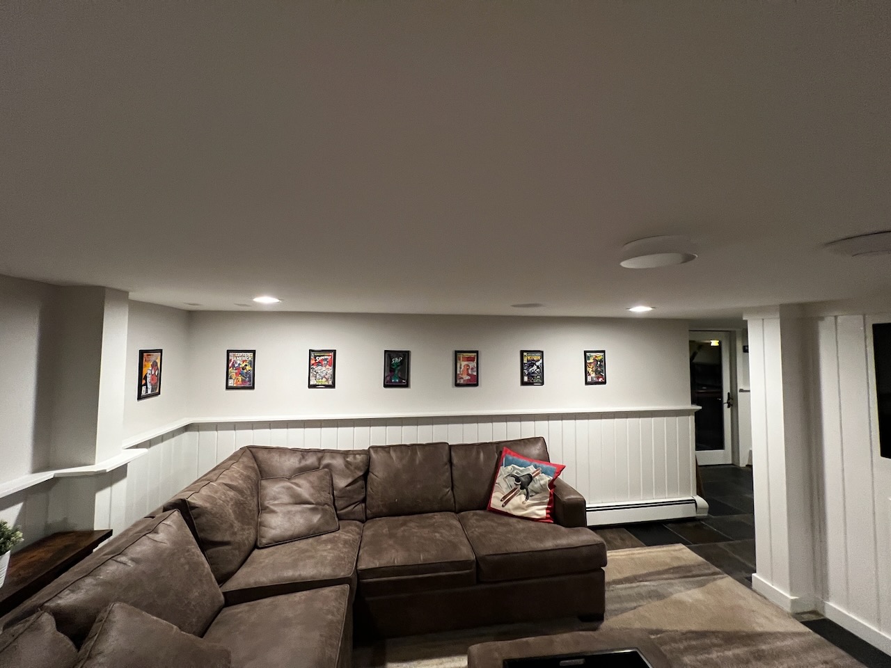 Basement — finished lounge wall